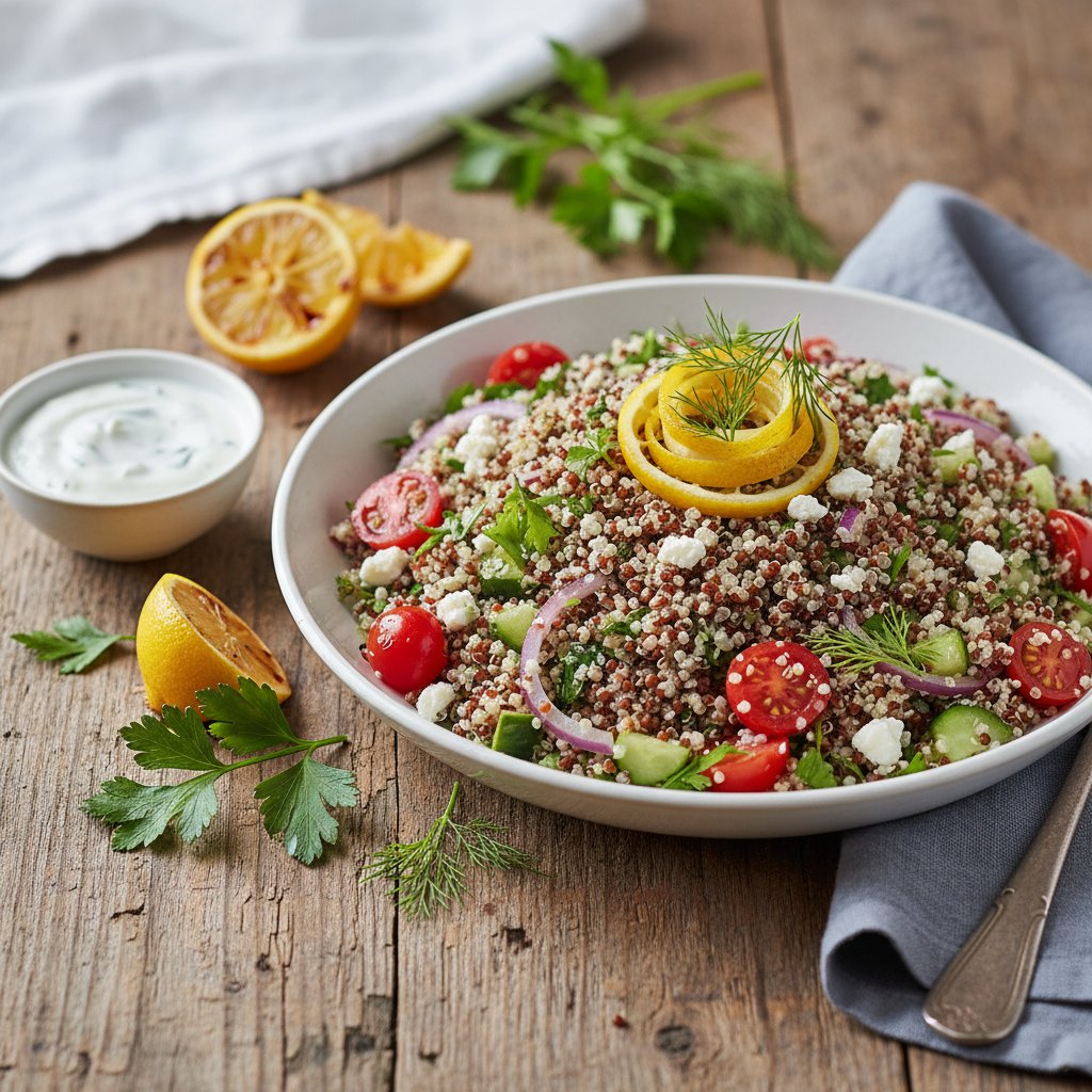 Mediterranean Quinoa Pilaf with Lemon and Dill