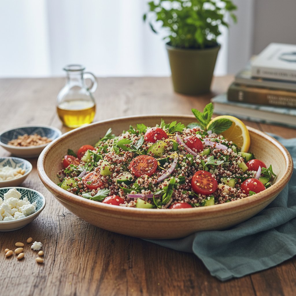 Mediterranean Quinoa Tabbouleh with Parsley