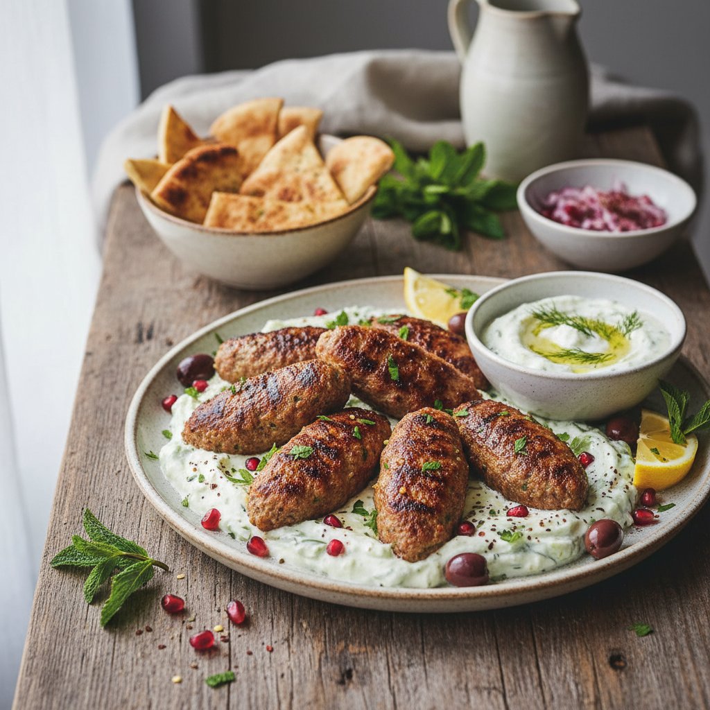 Mediterranean Spiced Lamb Kofta with Tzatziki