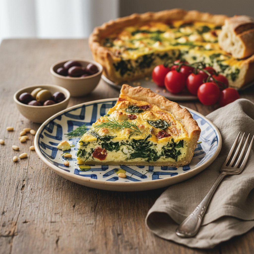 Mediterranean Spinach and Feta Quiche