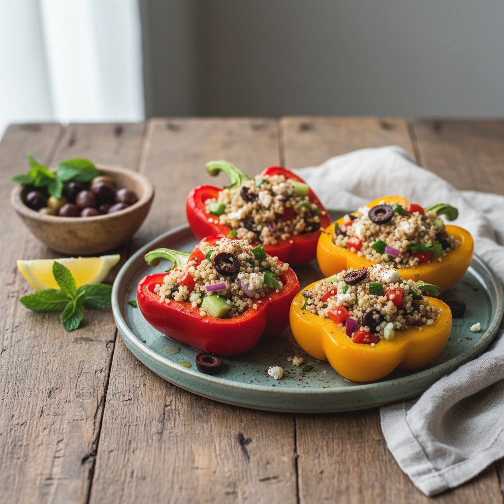 Mediterranean Stuffed Bell Peppers with Quinoa
