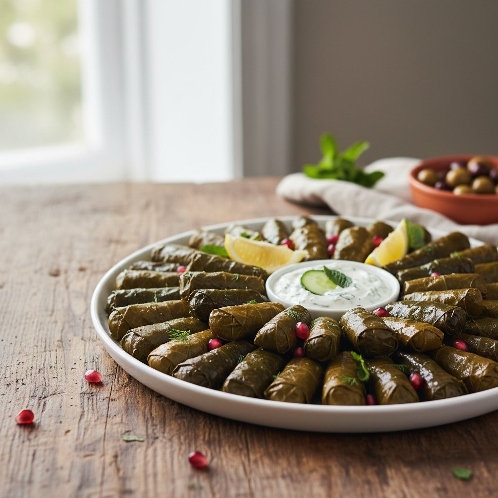 Mediterranean Stuffed Grape Leaves
