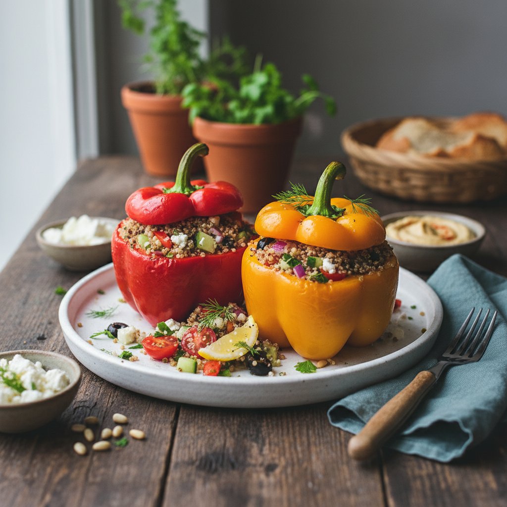 Mediterranean Stuffed Peppers with Quinoa