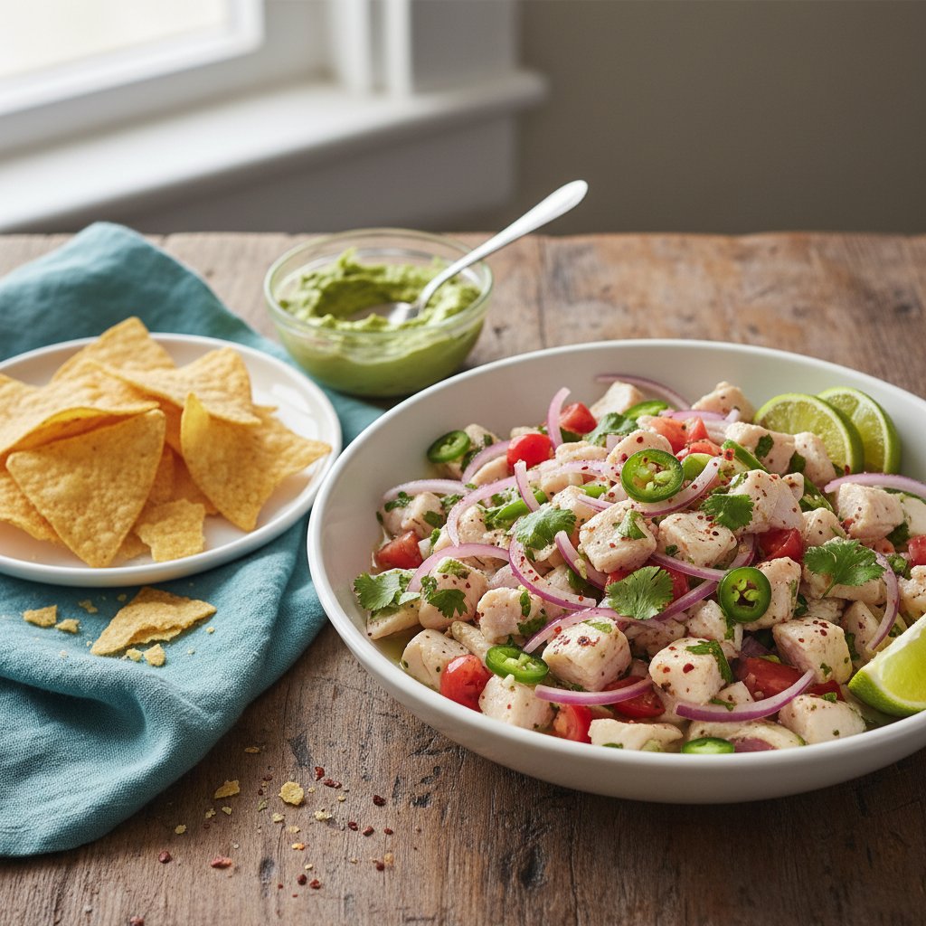Mexican Ceviche with Fresh Lime and Cilantro