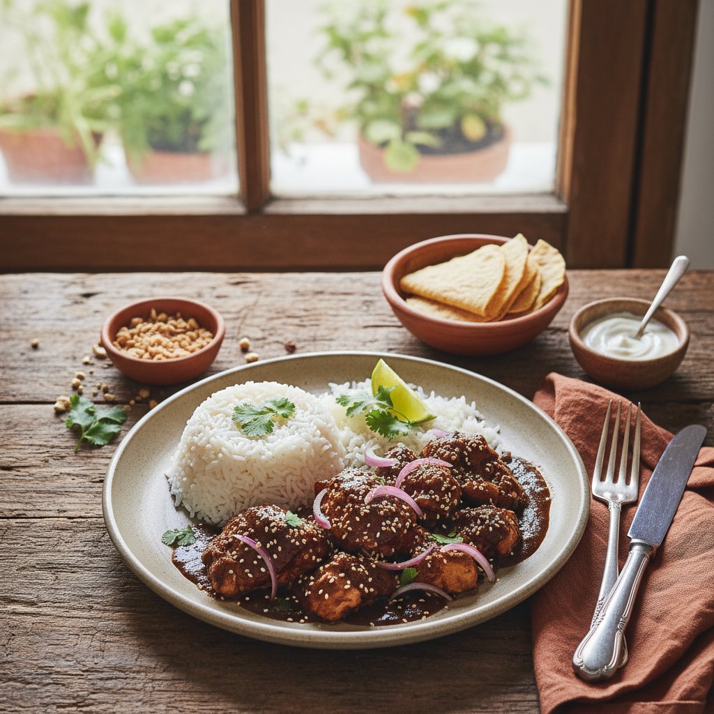 Mexican Chicken Mole with Rice