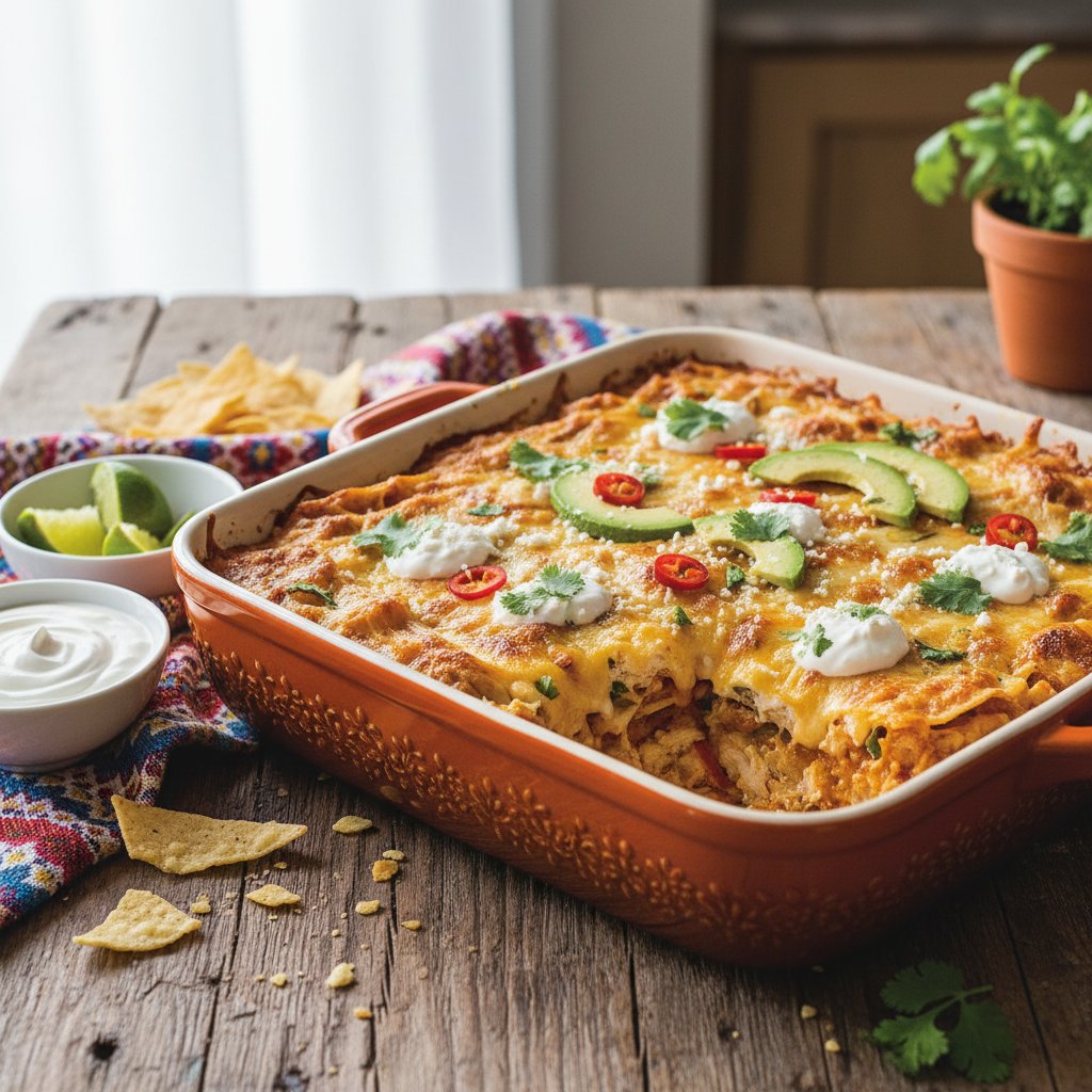 Mexican Chicken Tortilla Casserole