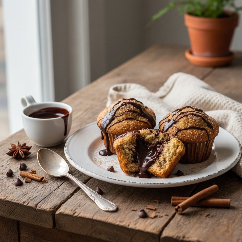 Mexican Chocolate Churro Muffins