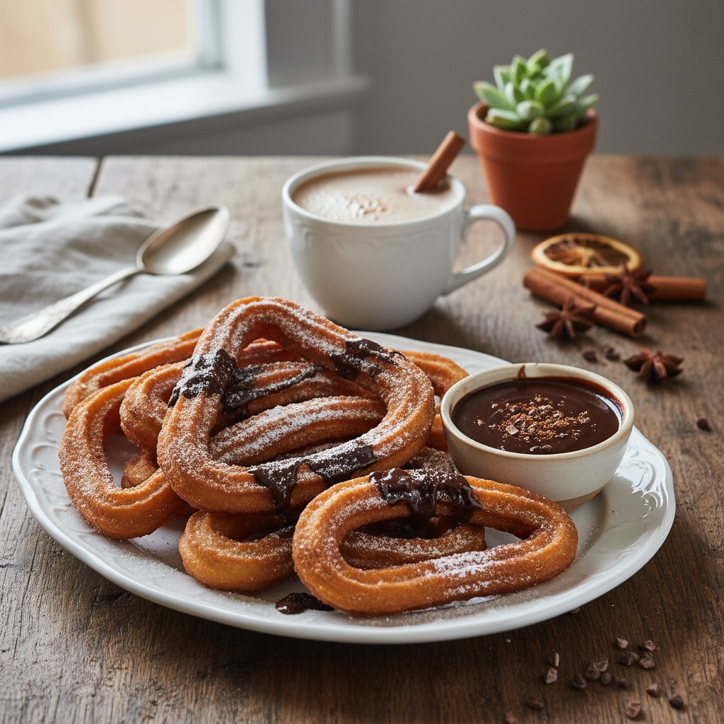 Mexican Chocolate Churros with Cinnamon