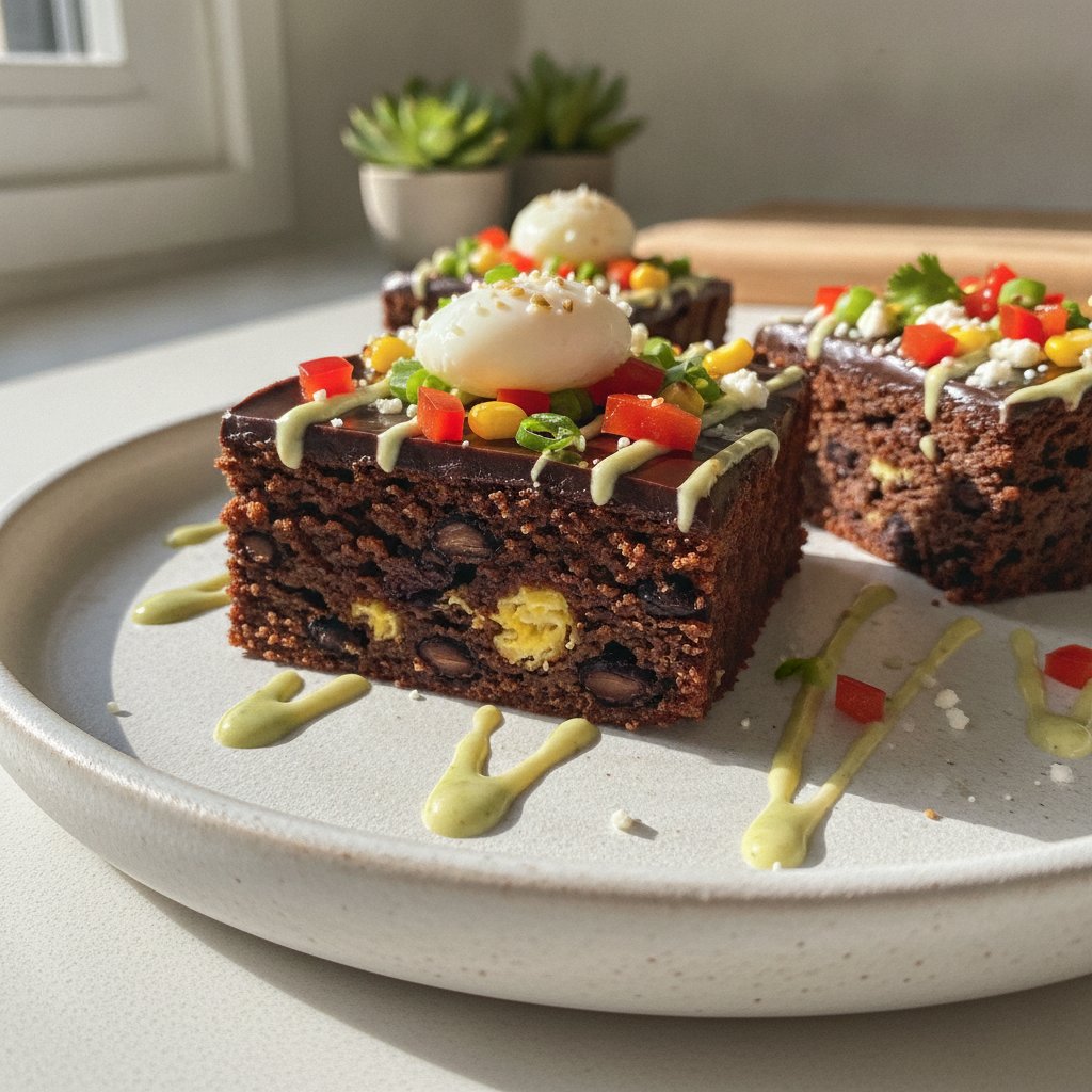 Mexican Egg & Black Bean Brownies