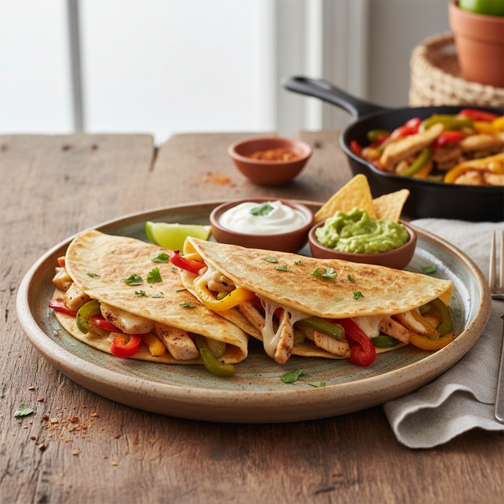 Mexican Fajita Quesadillas with Peppers
