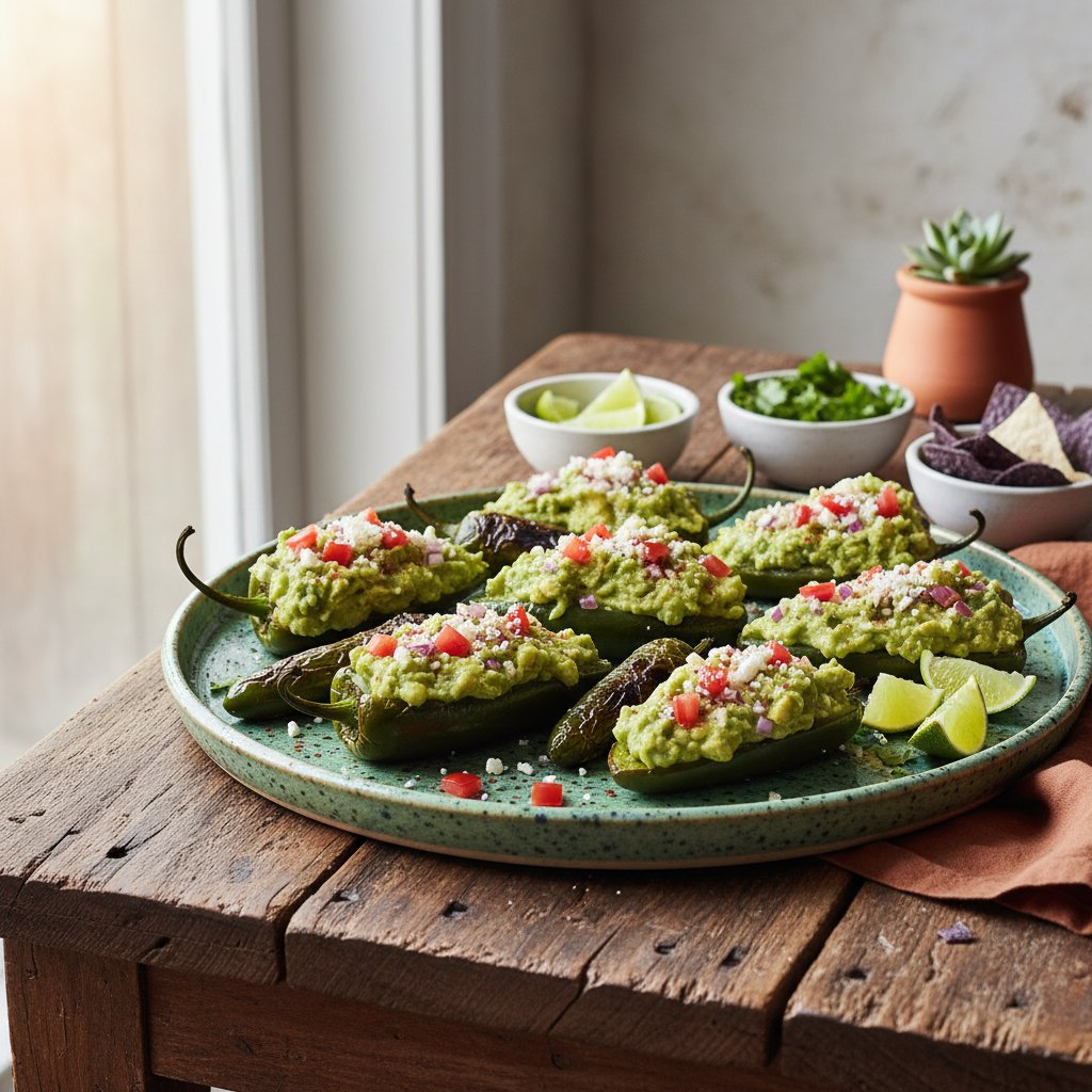 Mexican Guacamole Stuffed Jalapeños