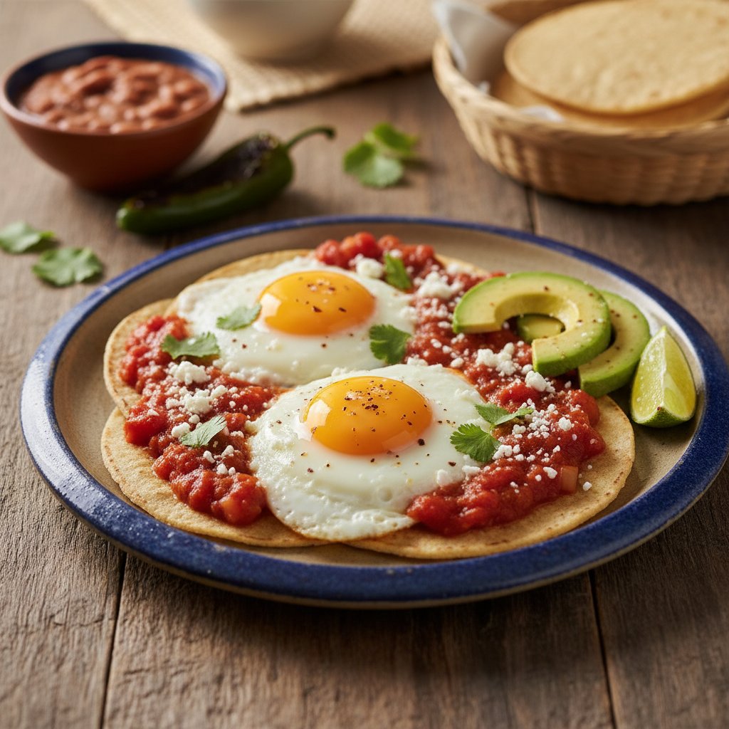 Mexican Huevos Rancheros with Avocado