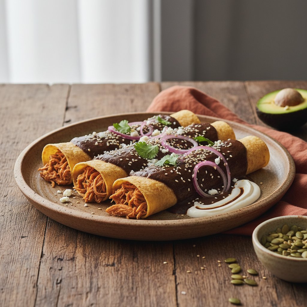Mexican Mole Enchiladas with Chicken