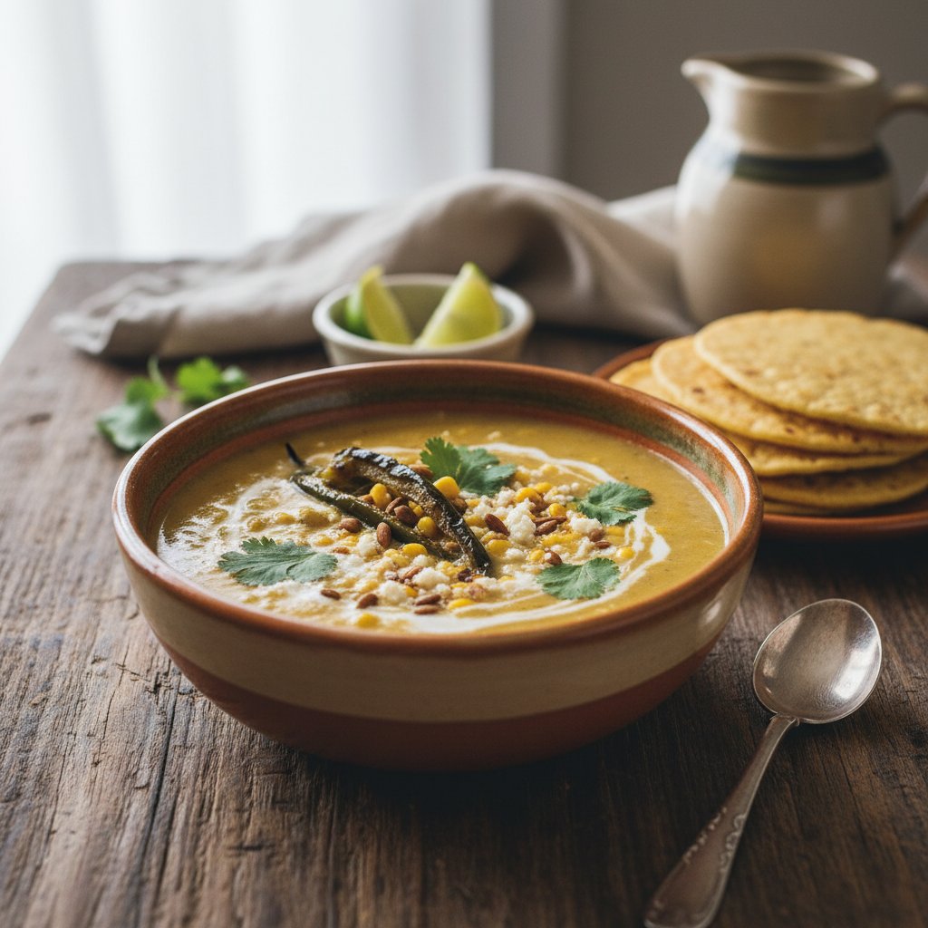 Mexican Poblano Pepper and Corn Chowder