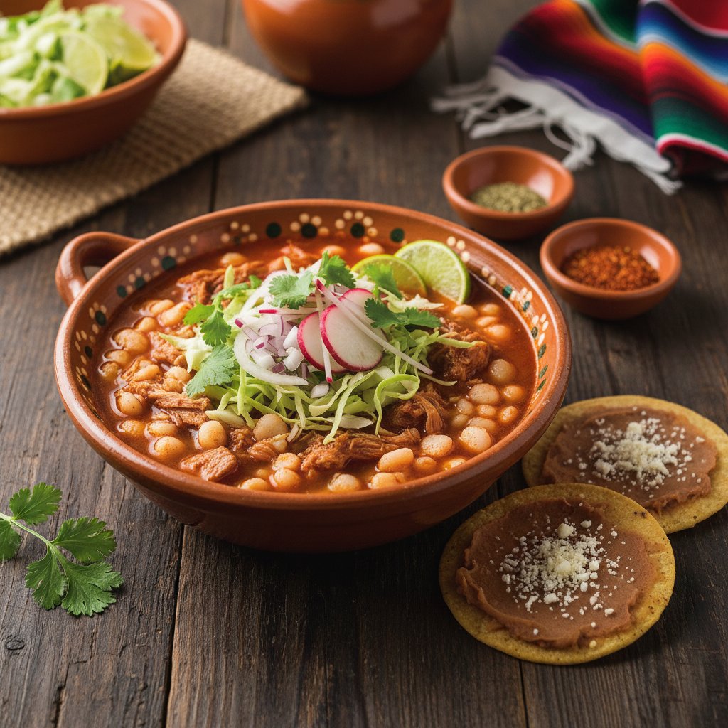 Mexican Pozole Soup with Hominy