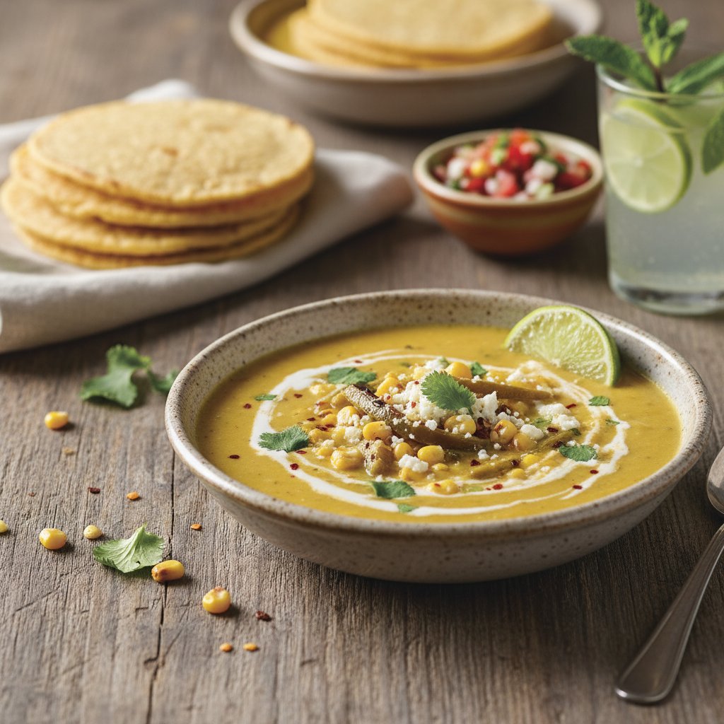 Mexican Roasted Poblano Corn Chowder