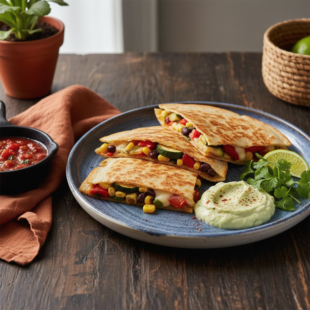 Mexican Roasted Vegetable Quesadillas