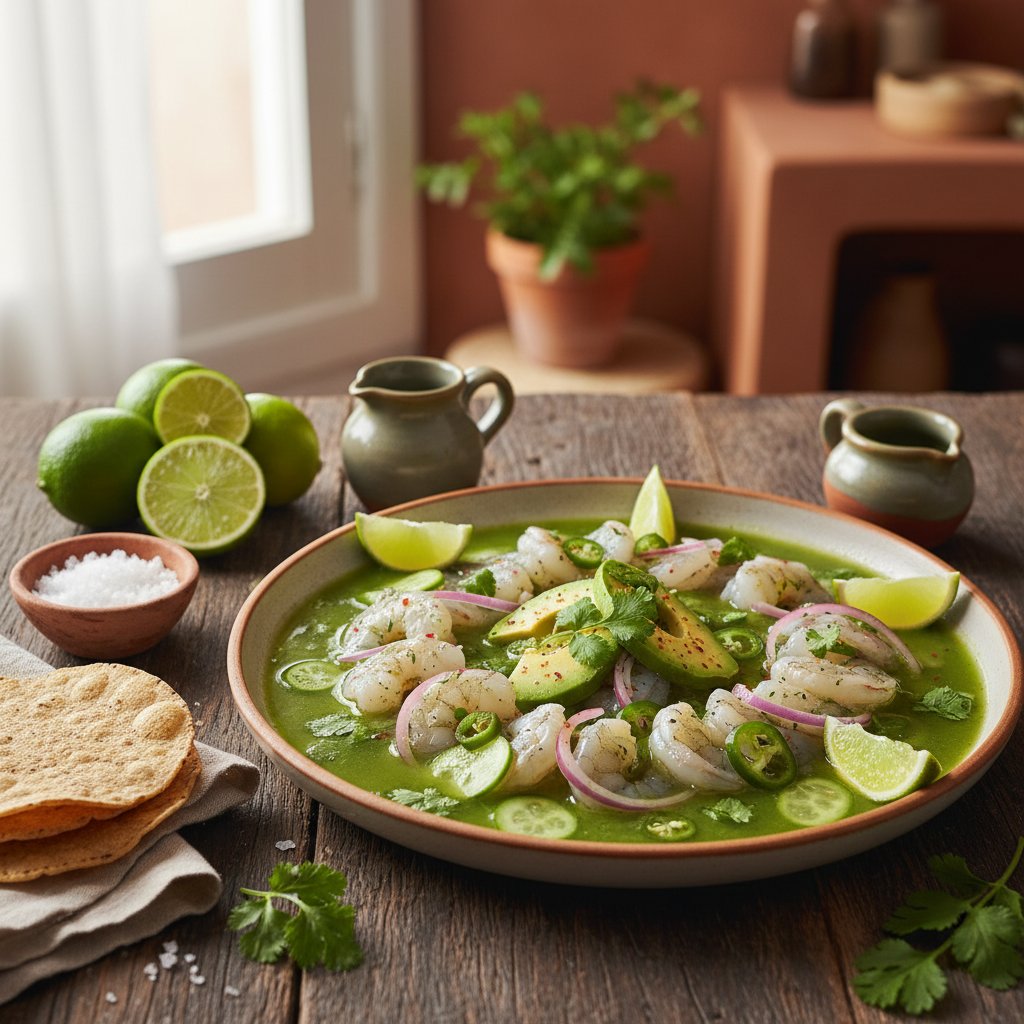 Mexican Shrimp Aguachile with Lime