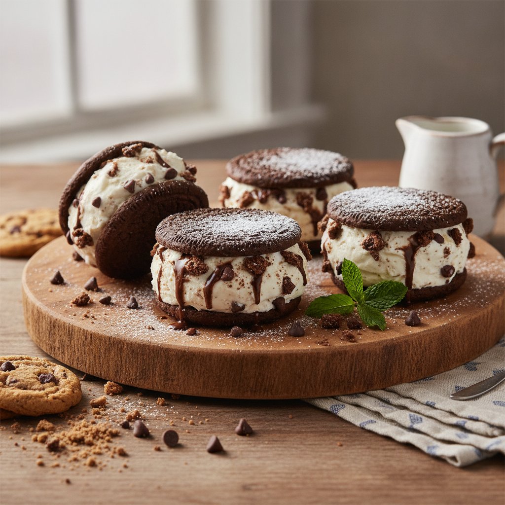 Milk & Cookie Crumble Ice Cream Sandwiches