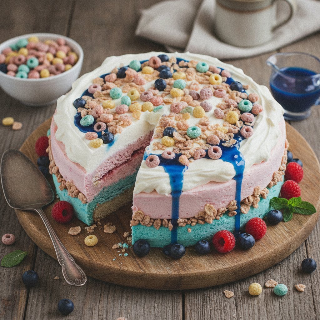Nostalgic Crunch Berry Ice Cream Cake
