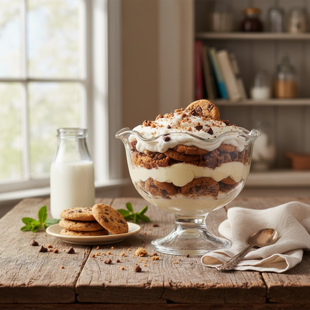 Nostalgic Milk and Cookie Layered Trifle