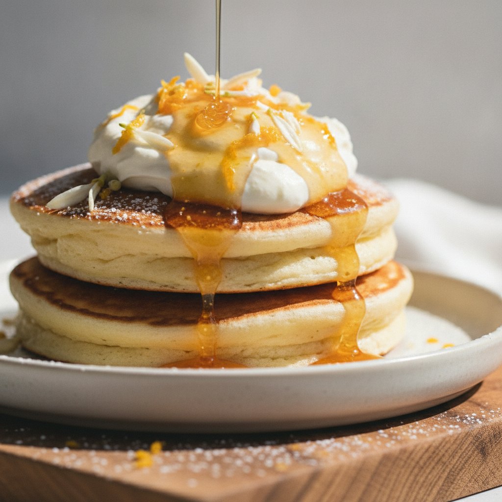 Orange Blossom Whipped Cloud Pancakes