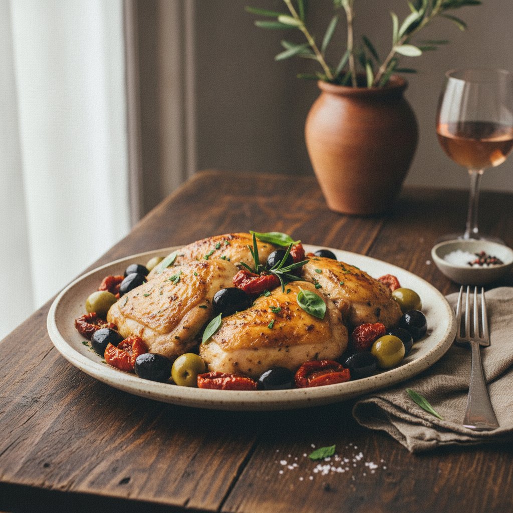 Provencal Chicken with Olives and Sun-Dried Tomatoes