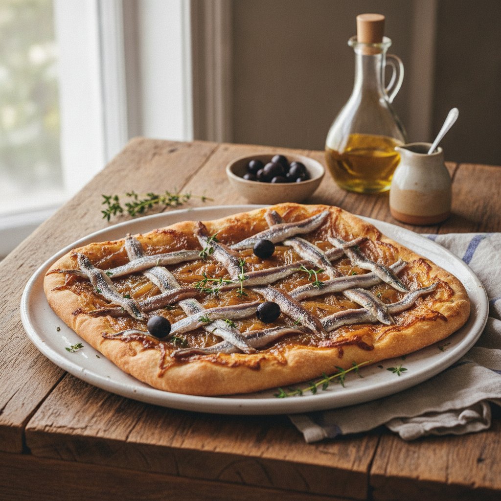 Provencal Pissaladière with Caramelized Onions and Fresh Anchovies