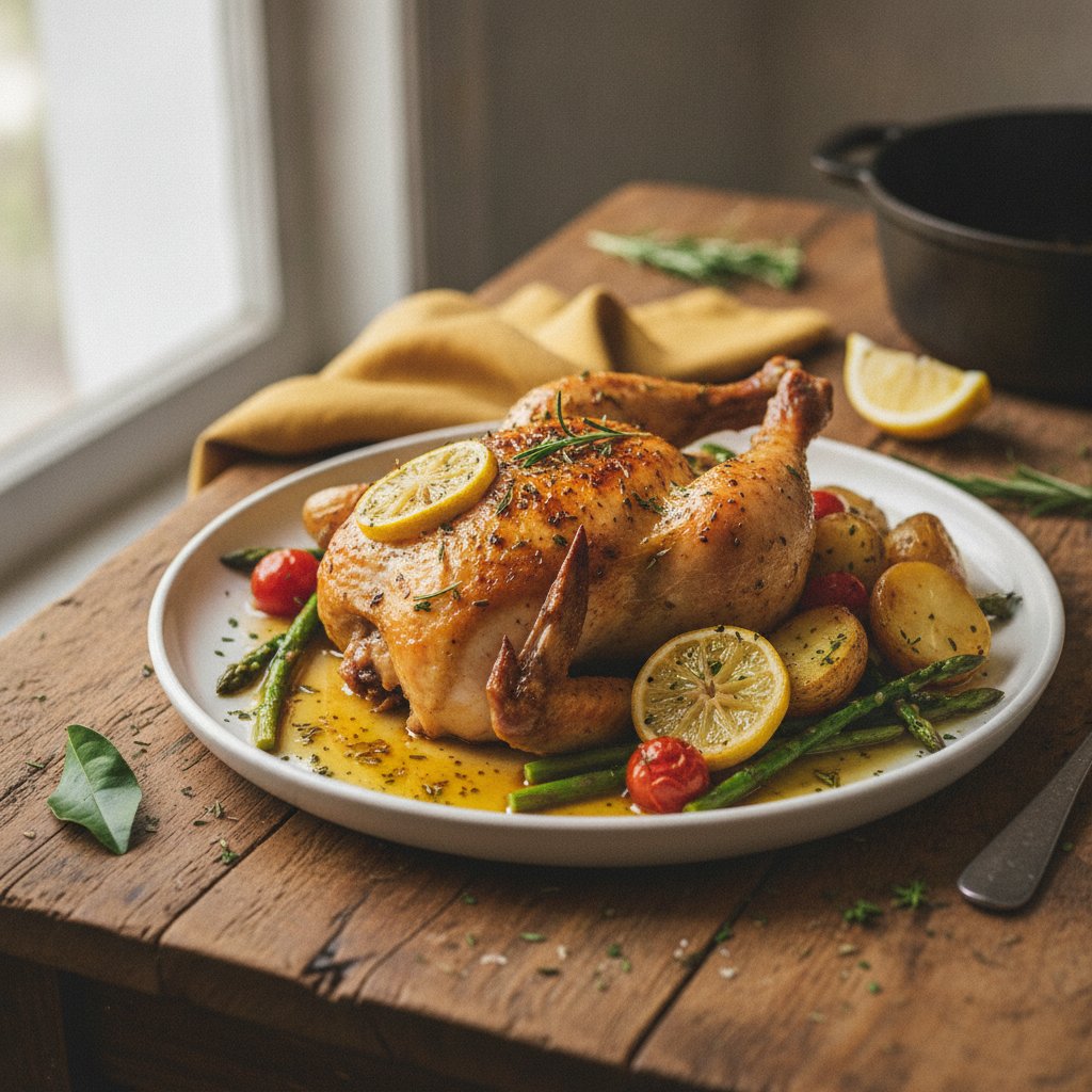 Provencal Spring Chicken with Lemon and Herbes de Provence