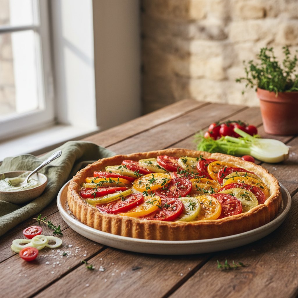 Provencal Tomato and Fennel Tart with Fresh Thyme