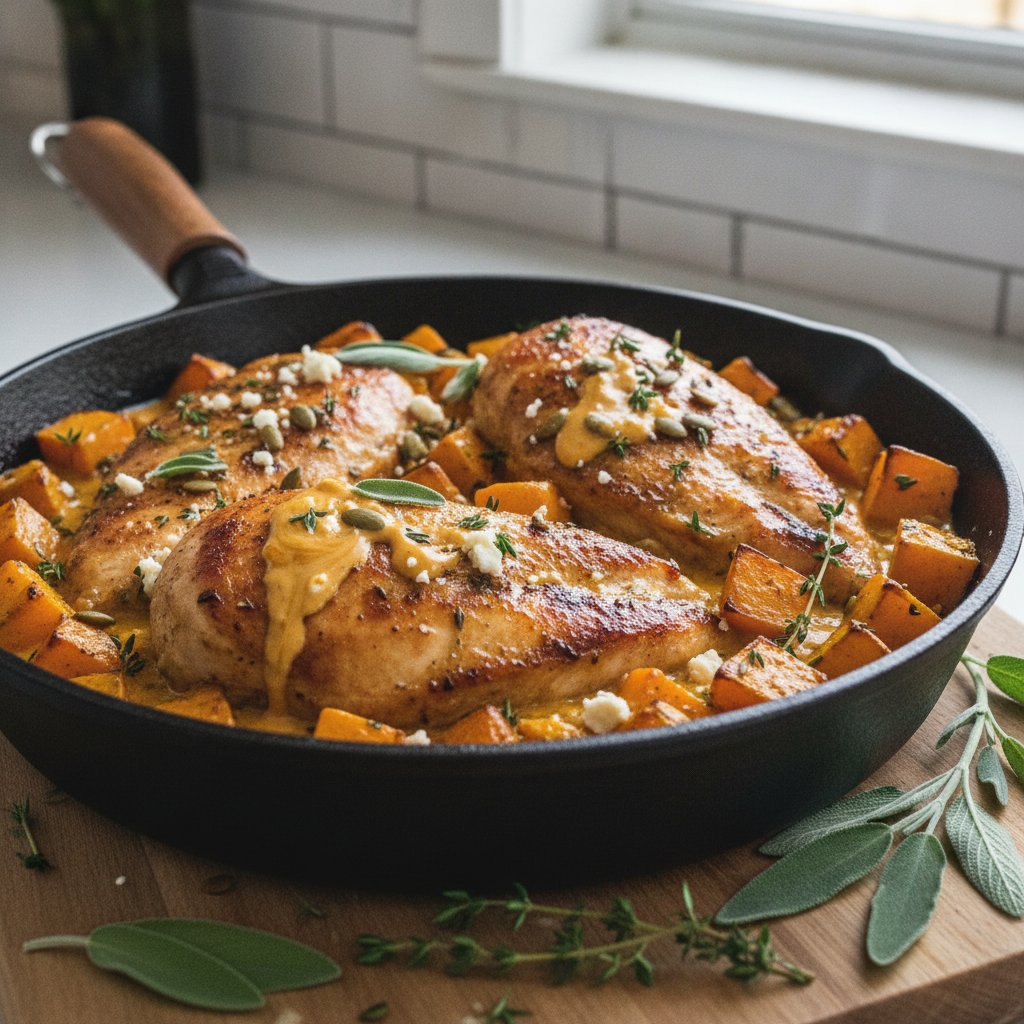 Pumpkin Marry Me Chicken Skillet