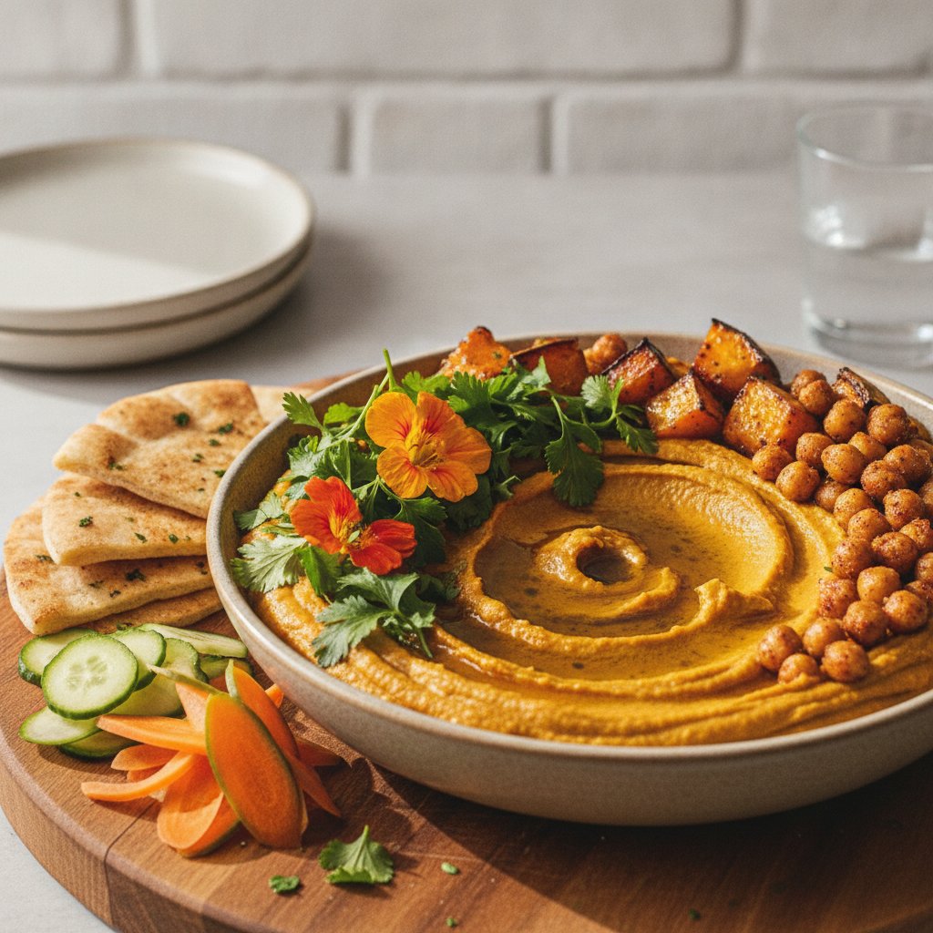 Pumpkin-Spiced Chickpea Hummus