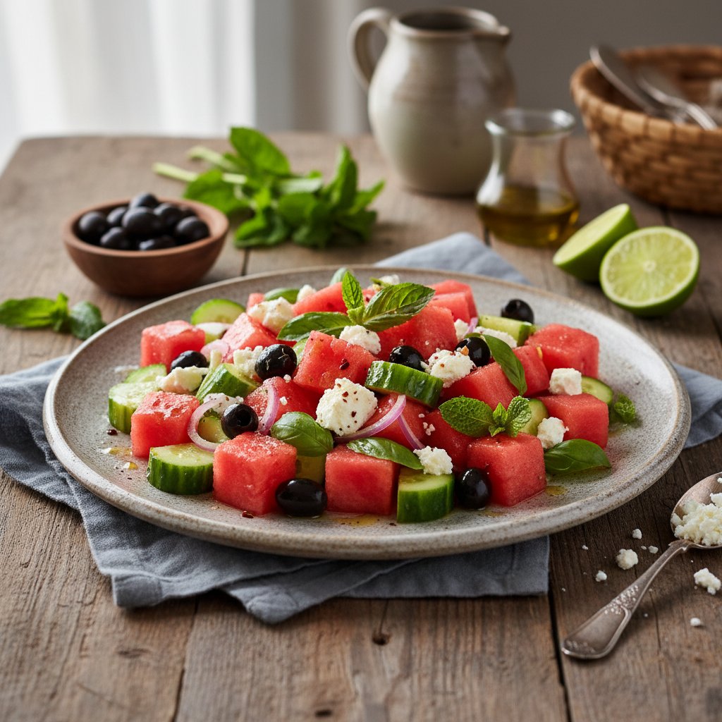 Refreshing Mediterranean Watermelon Salad