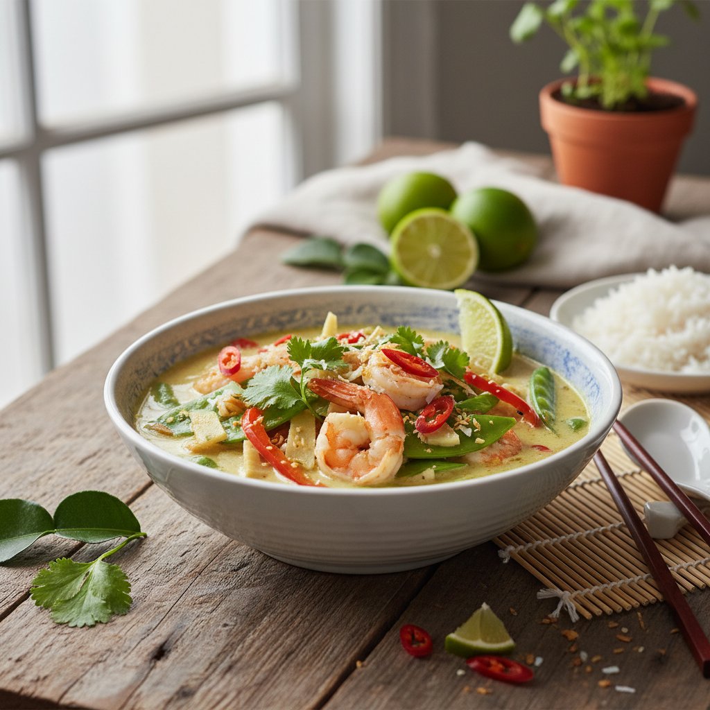 Refreshing Thai Coconut and Lime Prawn Curry