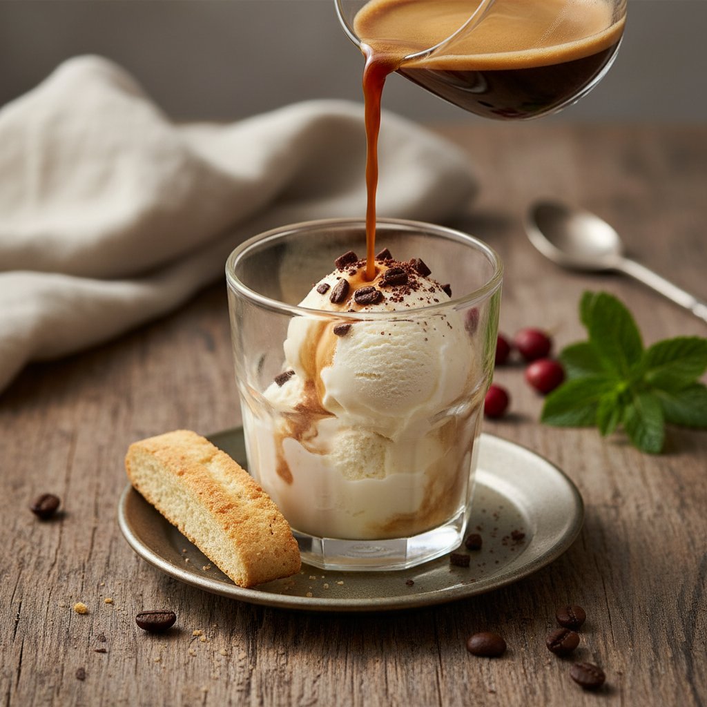Rich Italian Affogato with Espresso