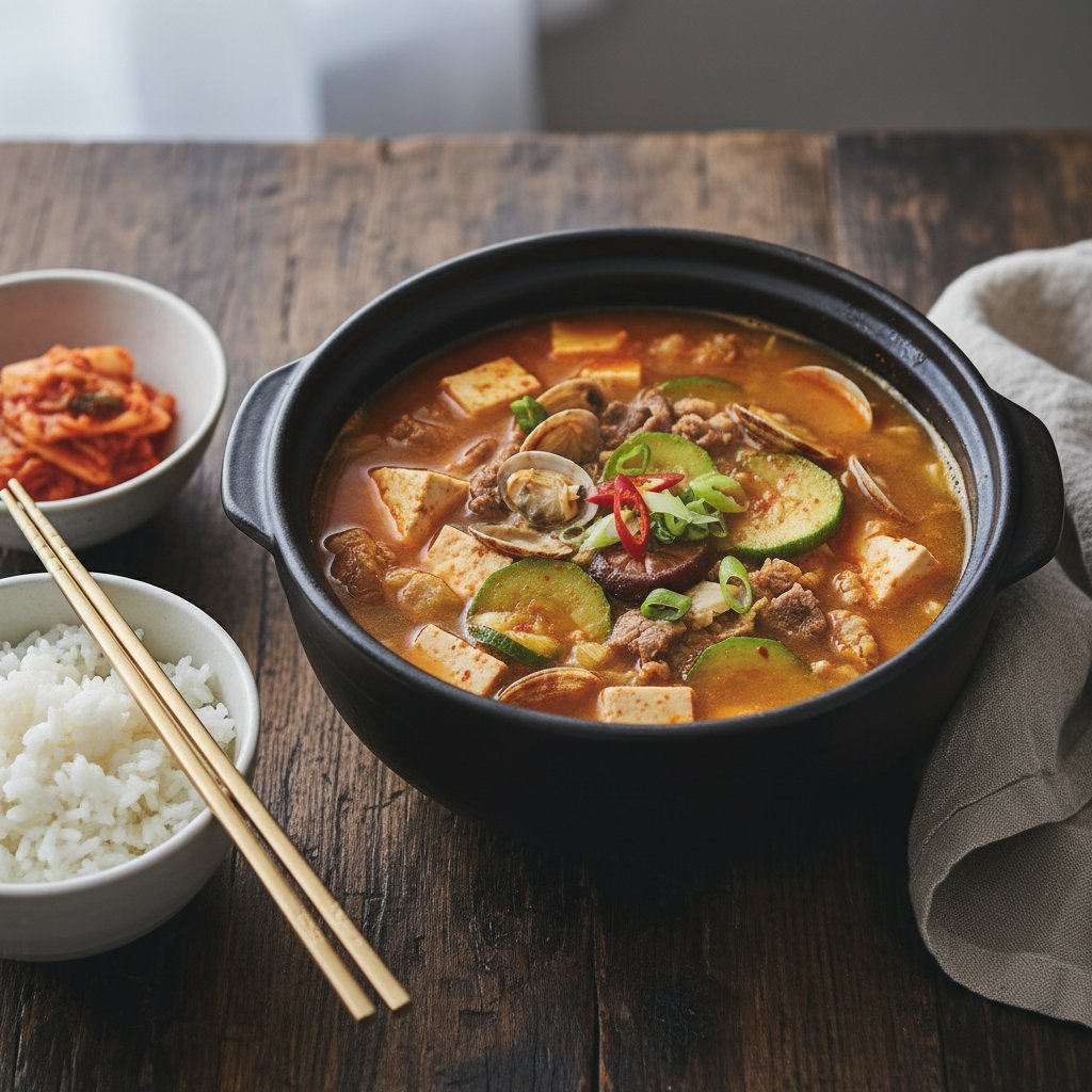 Rich Korean Doenjang Jjigae Stew