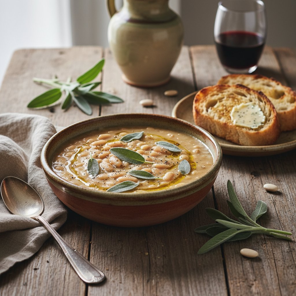Rustic Tuscan White Bean and Sage Stew