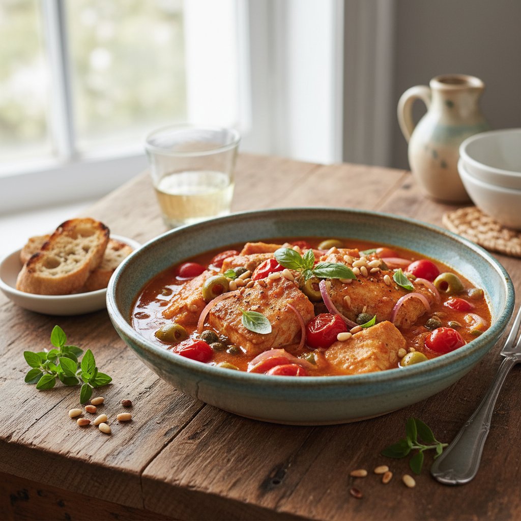 Savory Italian Sicilian Swordfish Stew