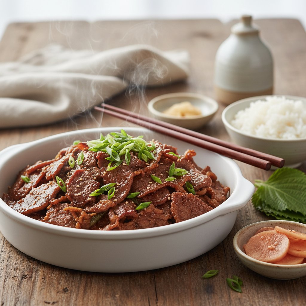 Savory Korean Bulgogi Beef with Scallions