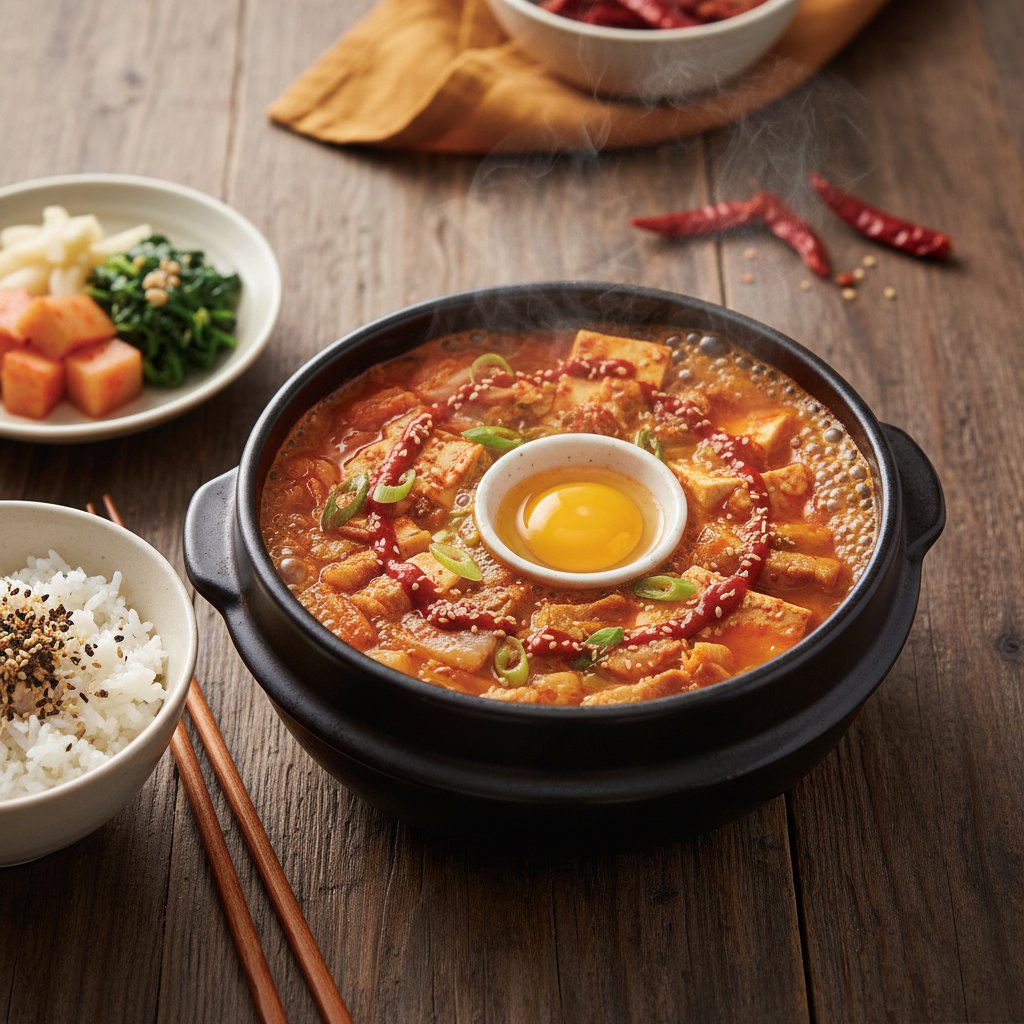 Savory Korean Kimchi Jjigae Stew