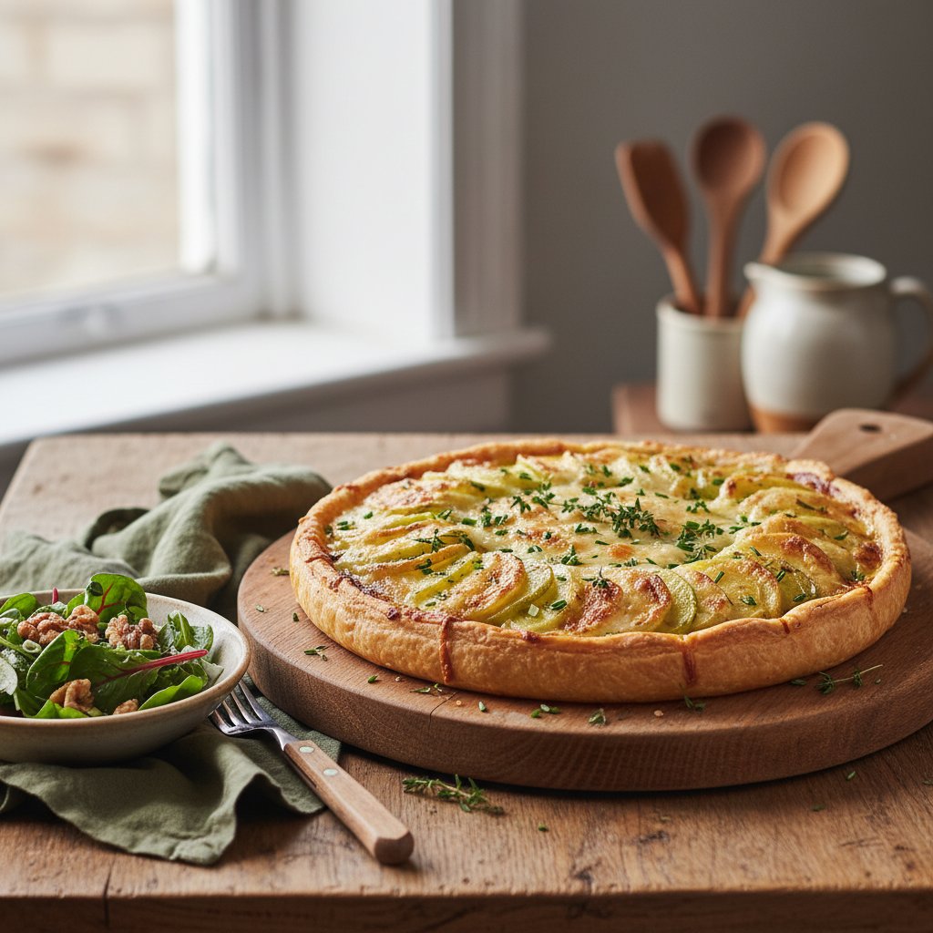 Savory Leek and Potato Tart with Gruyère