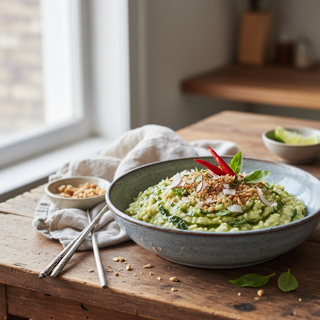 Savory Thai Basil and Coconut Milk Risotto