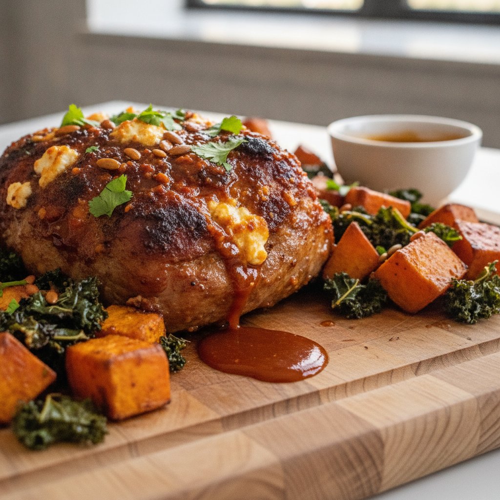 Sheet-Pan Chipotle Maple Roast with Sweet Potatoes and Kale