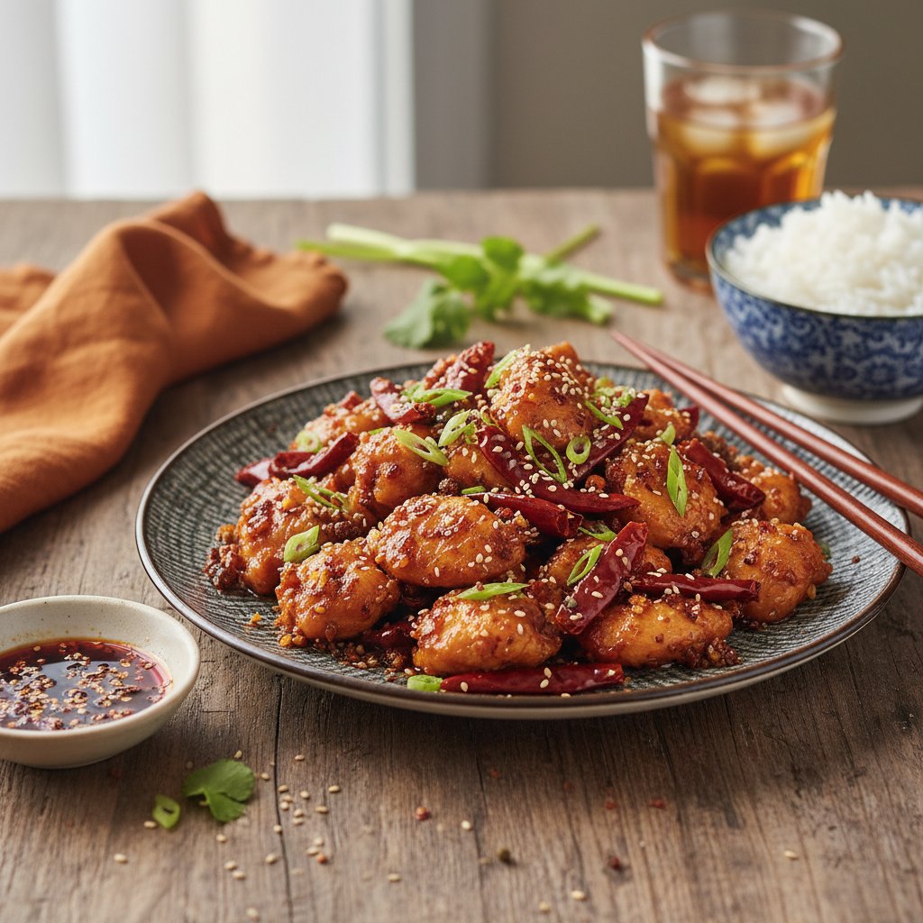 Sichuan Peppercorn Chicken with Fiery Garlic Sauce