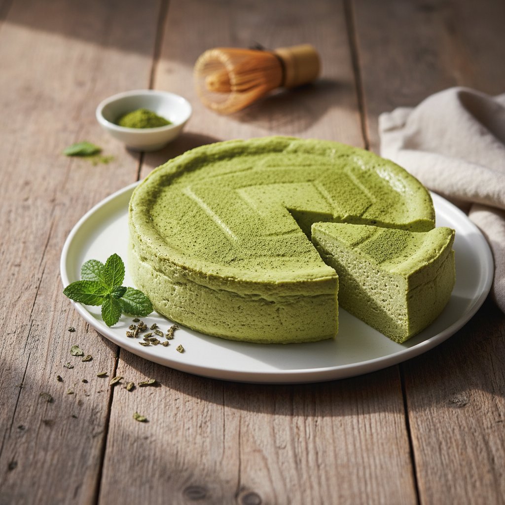 Silky Japanese Matcha Cheesecake