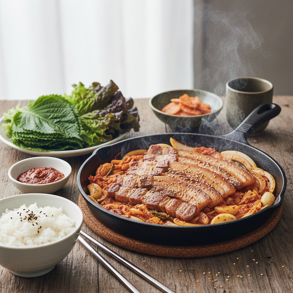 Sizzling Korean Pork Belly BBQ