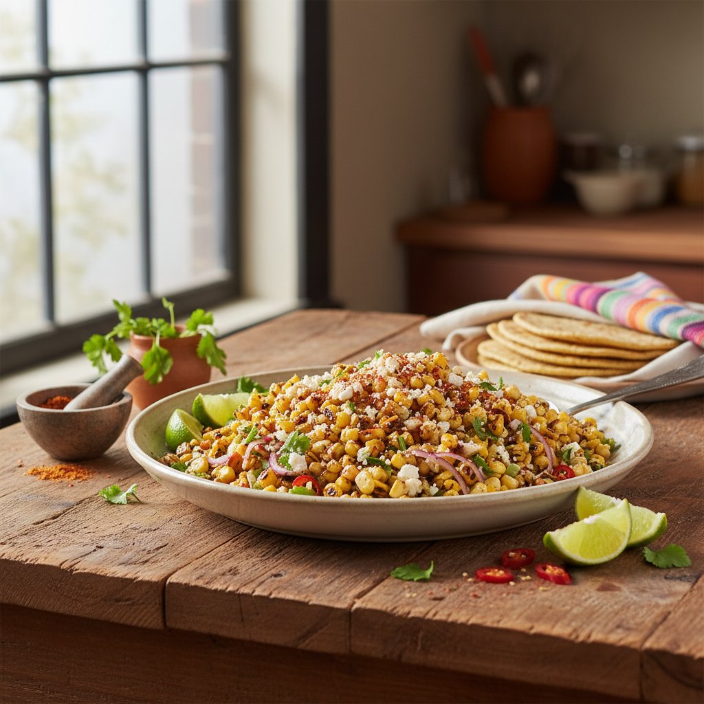 Smoky Mexican Grilled Street Corn Salad