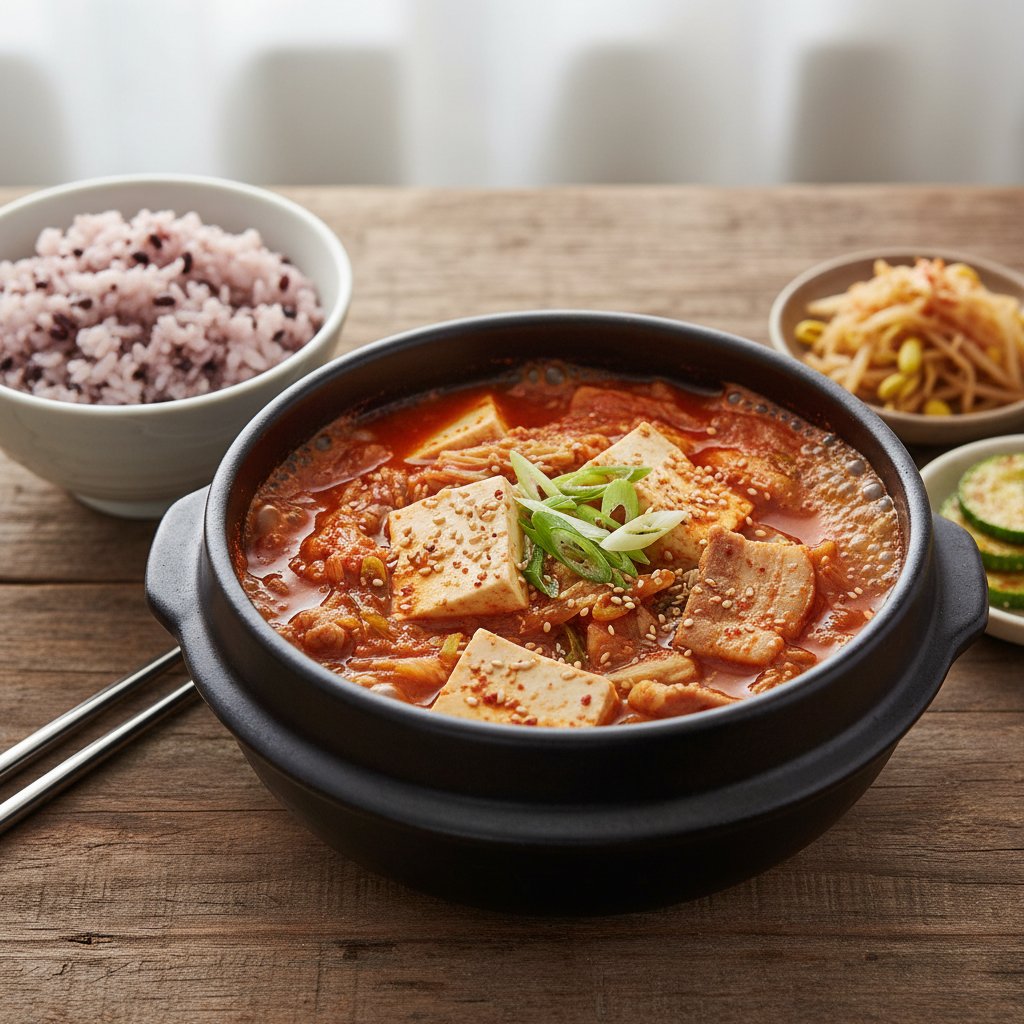 Spicy Korean Kimchi Jjigae with Tofu