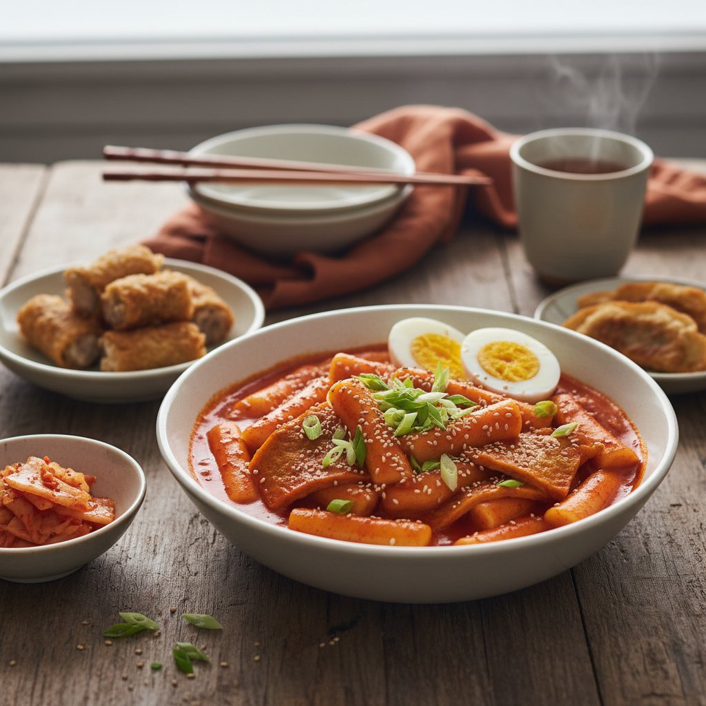 Spicy Korean Tteokbokki Rice Cakes