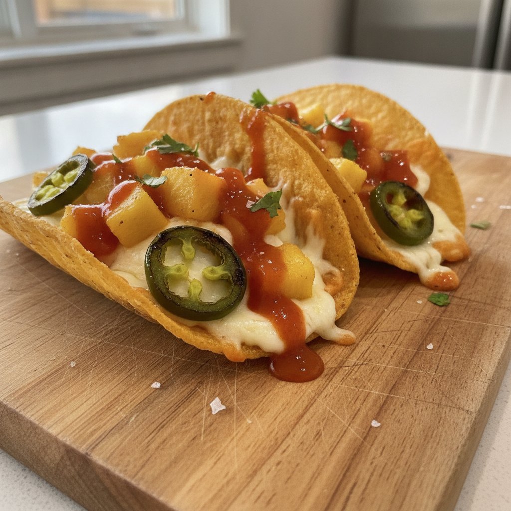 Spicy Pineapple & Jalapeño Smash Tacos